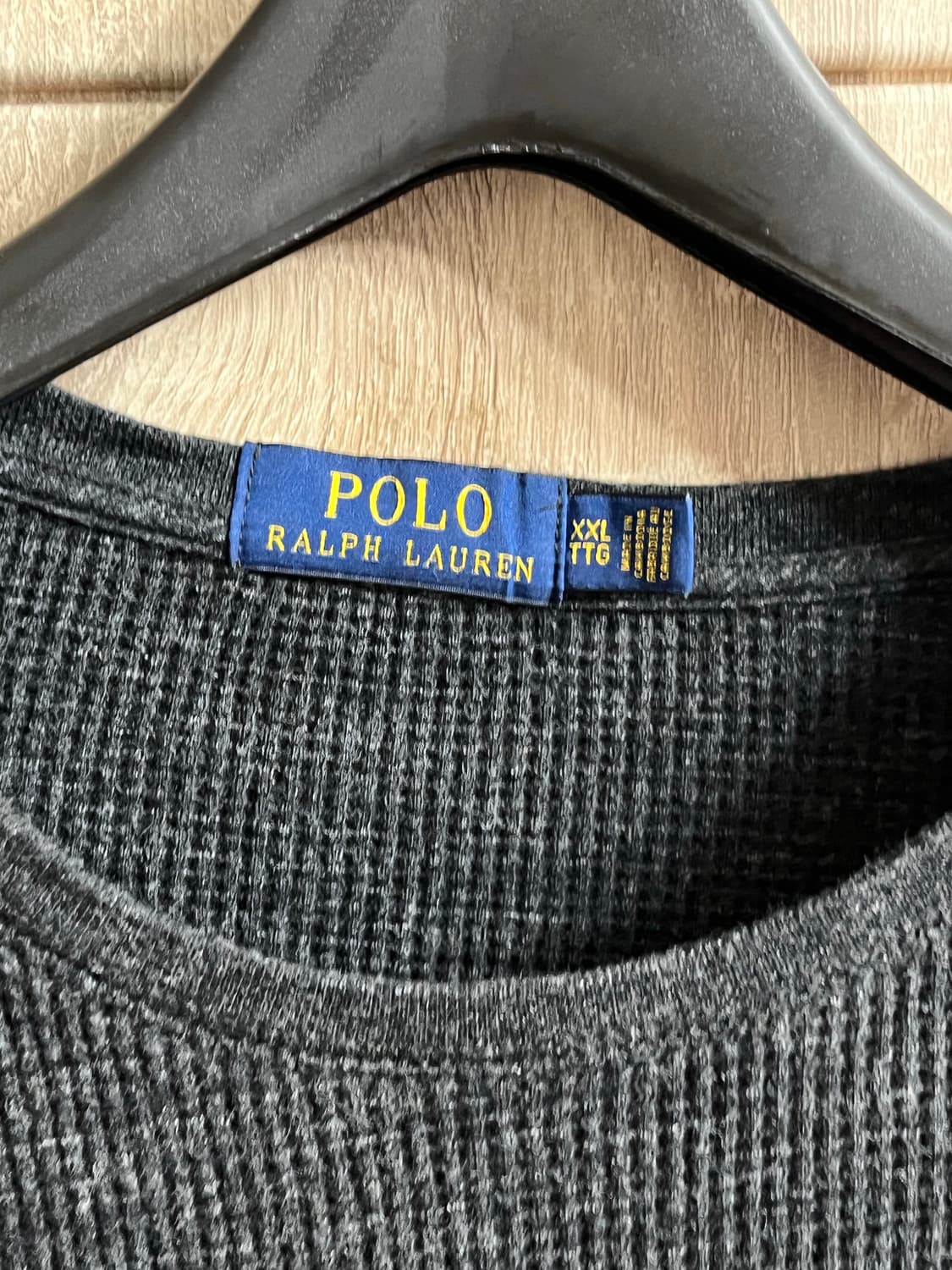 폴로 랄프로렌 와플 롱슬리브 XXL 2xl 차콜 상품이미지3