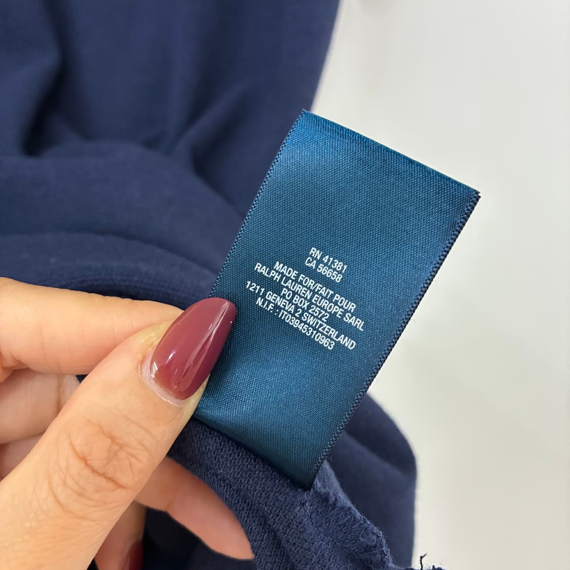 폴로 랄프로렌 빅포니 네이비 카라 반팔 티셔츠 상품이미지6