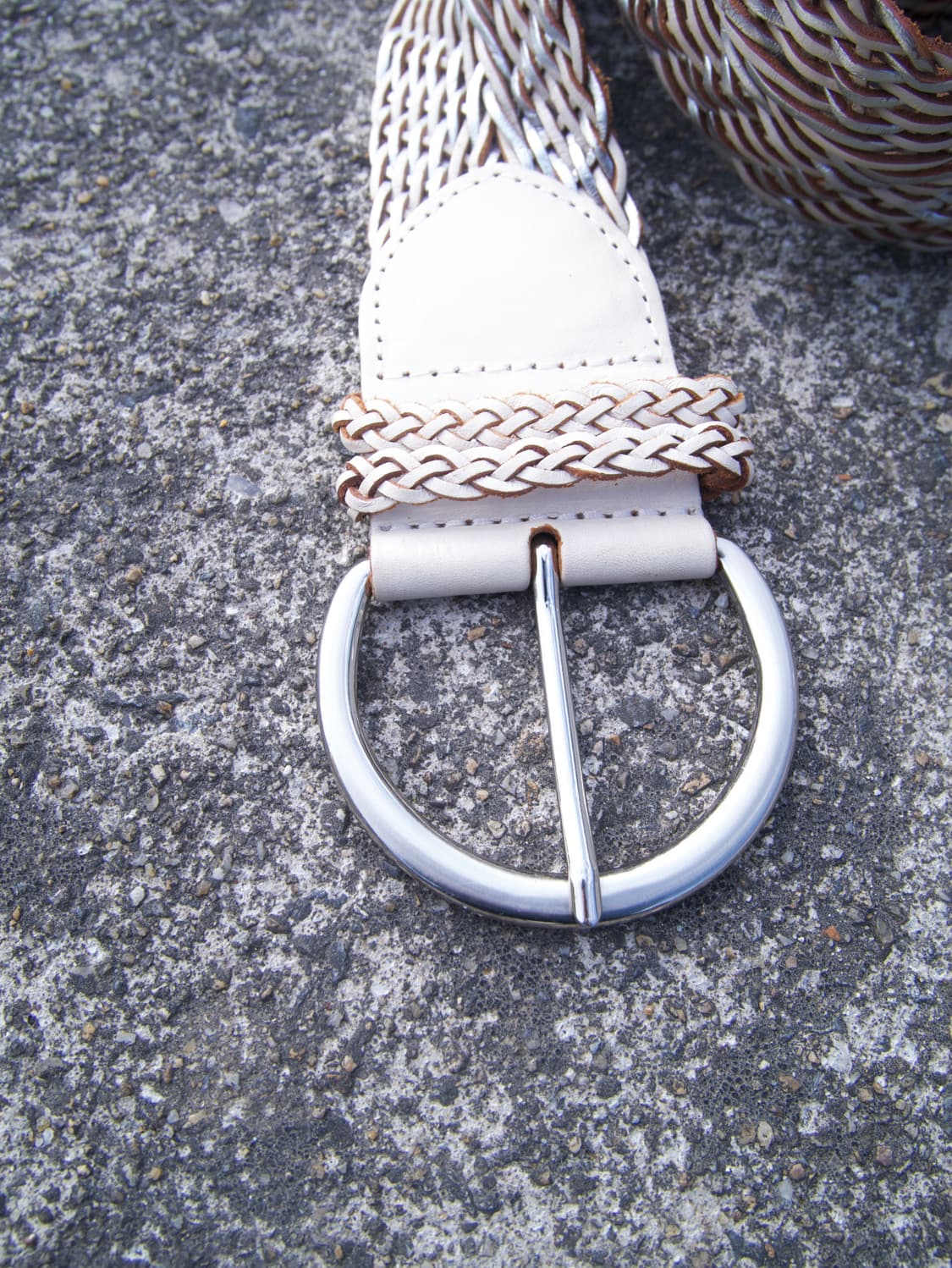 [UNTITLED] twist silver leather belt 상품이미지7