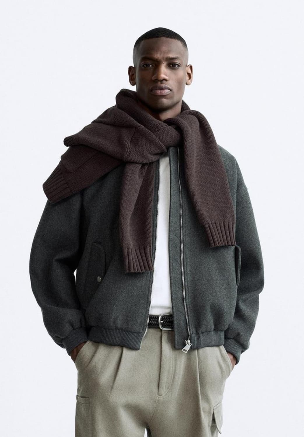 자라 울 봄버 항공자켓 M 상품이미지7