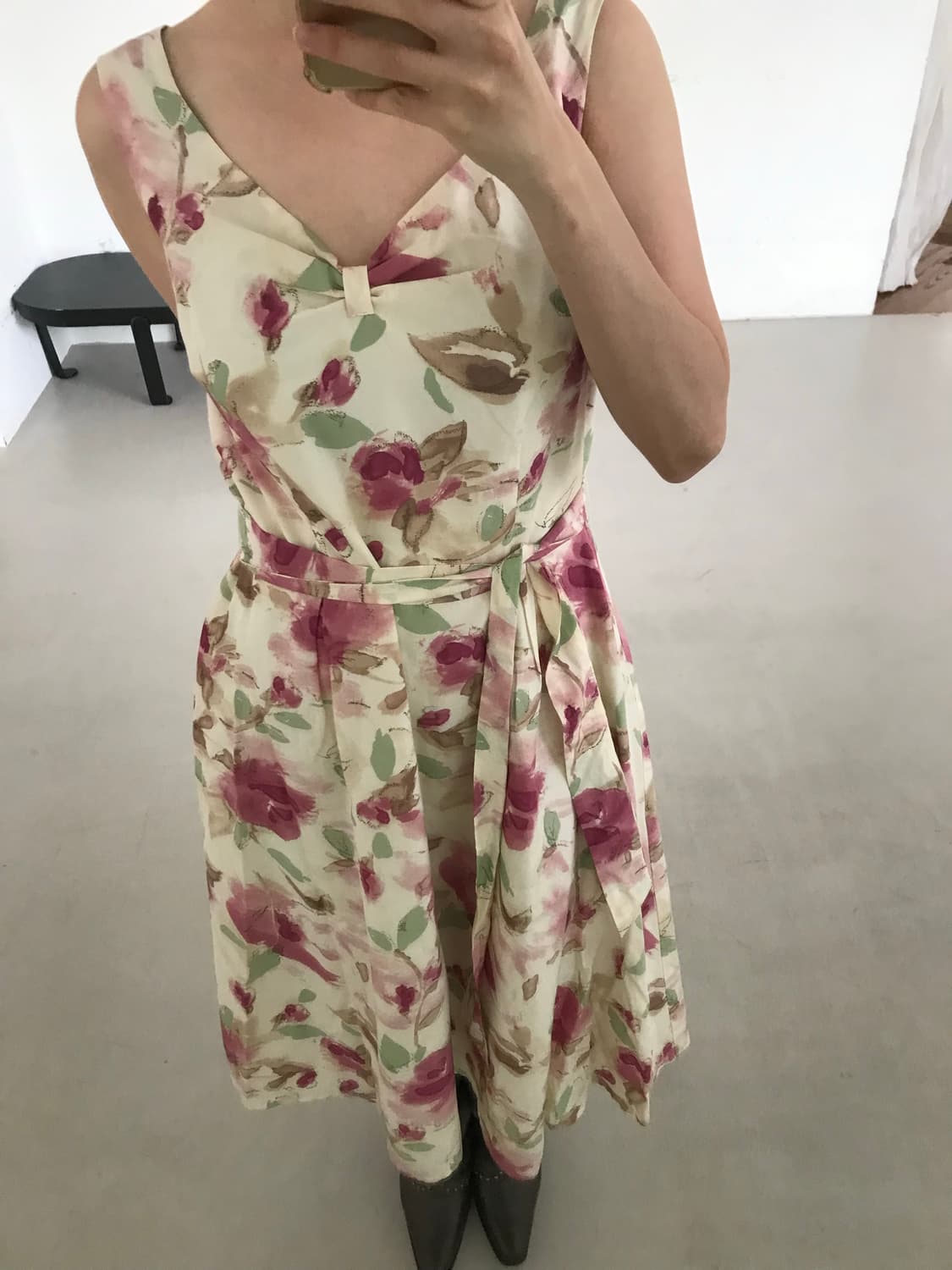 vintage flower pattern one-piece 상품이미지3