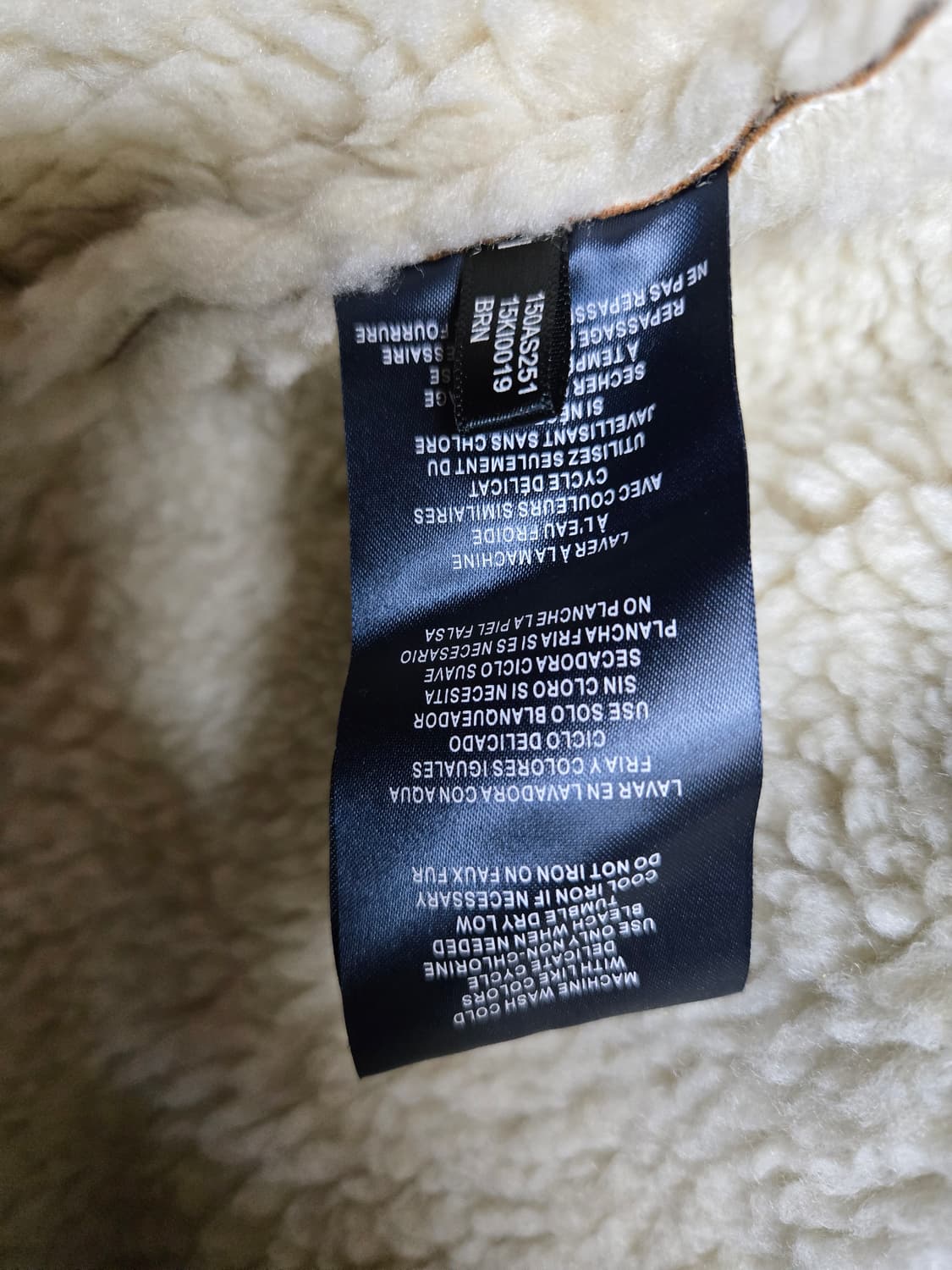 타미힐피거 페이크 레더 플리스 안감 무스탕자켓  M 상품이미지8