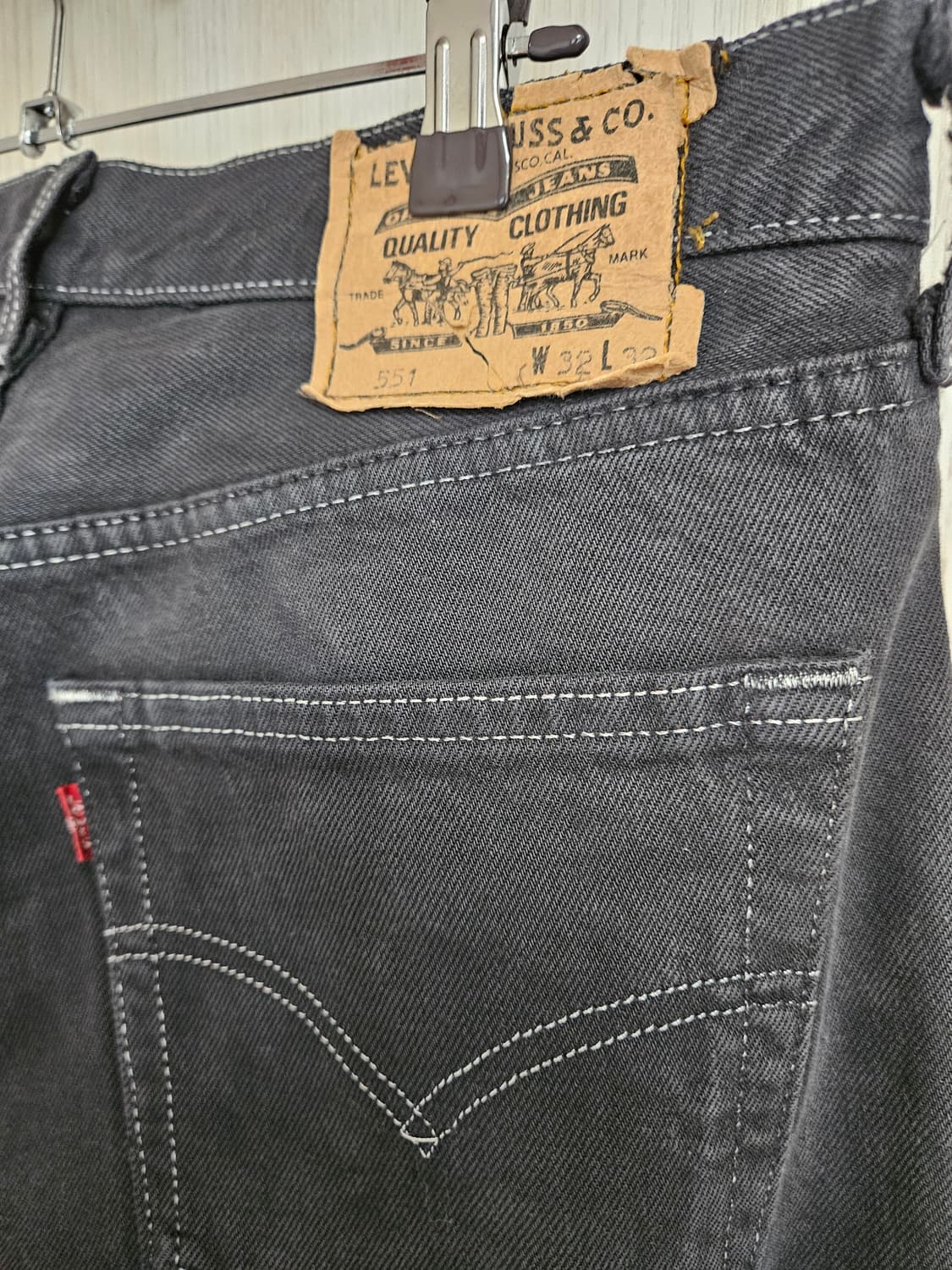 유럽 리바이스 501 블랙진 32x34 상품이미지3