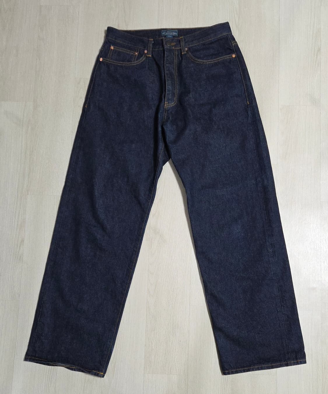 (착샷) 아웃스탠딩 셀비지 데님 청바지 와이드핏 상품이미지1