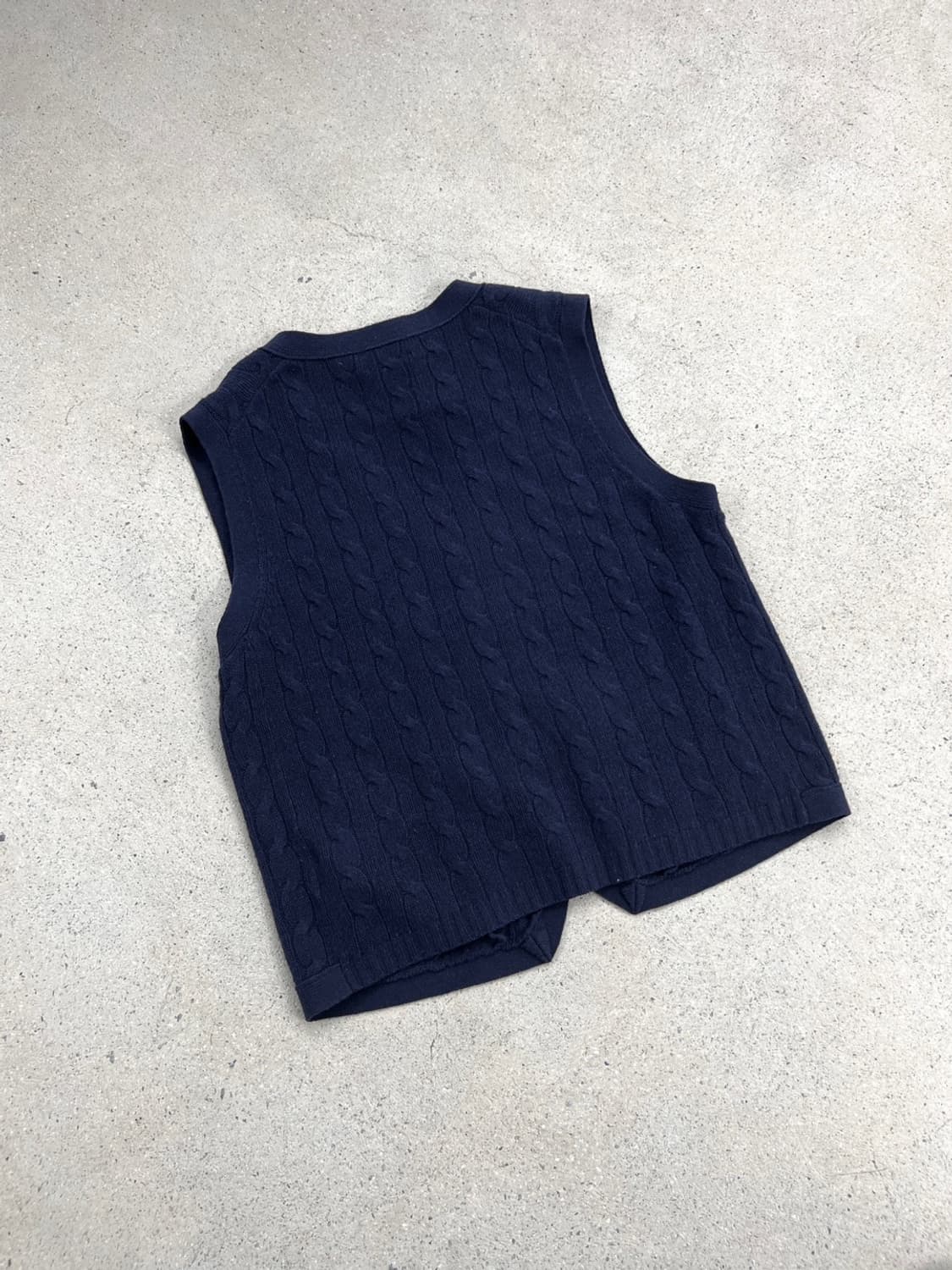 폴로 랄프로렌 울 캐시미어 케이블 니트 베스트 상품이미지4