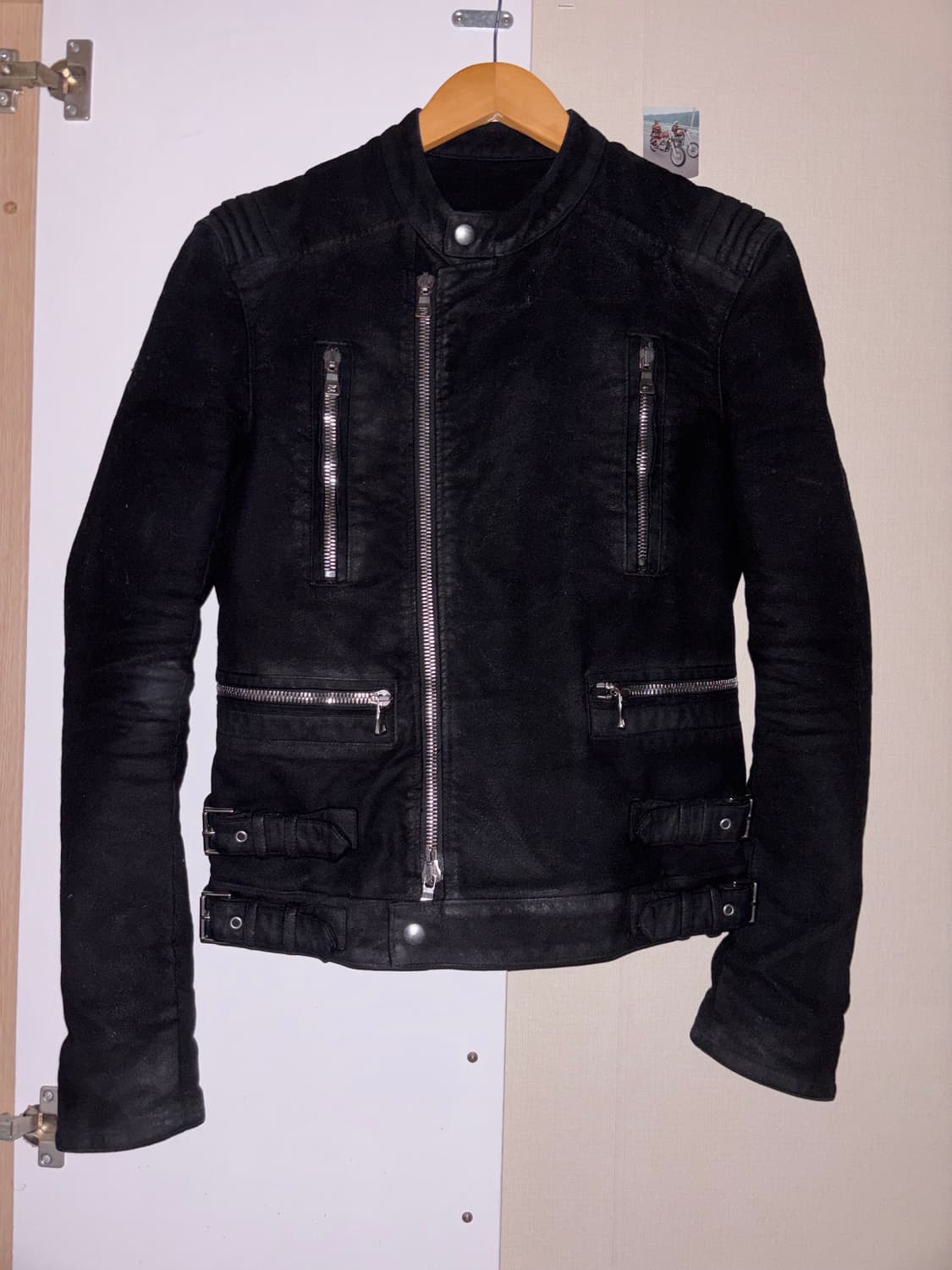 발망 왁스드 몰스킨 라이더자켓 상품이미지1