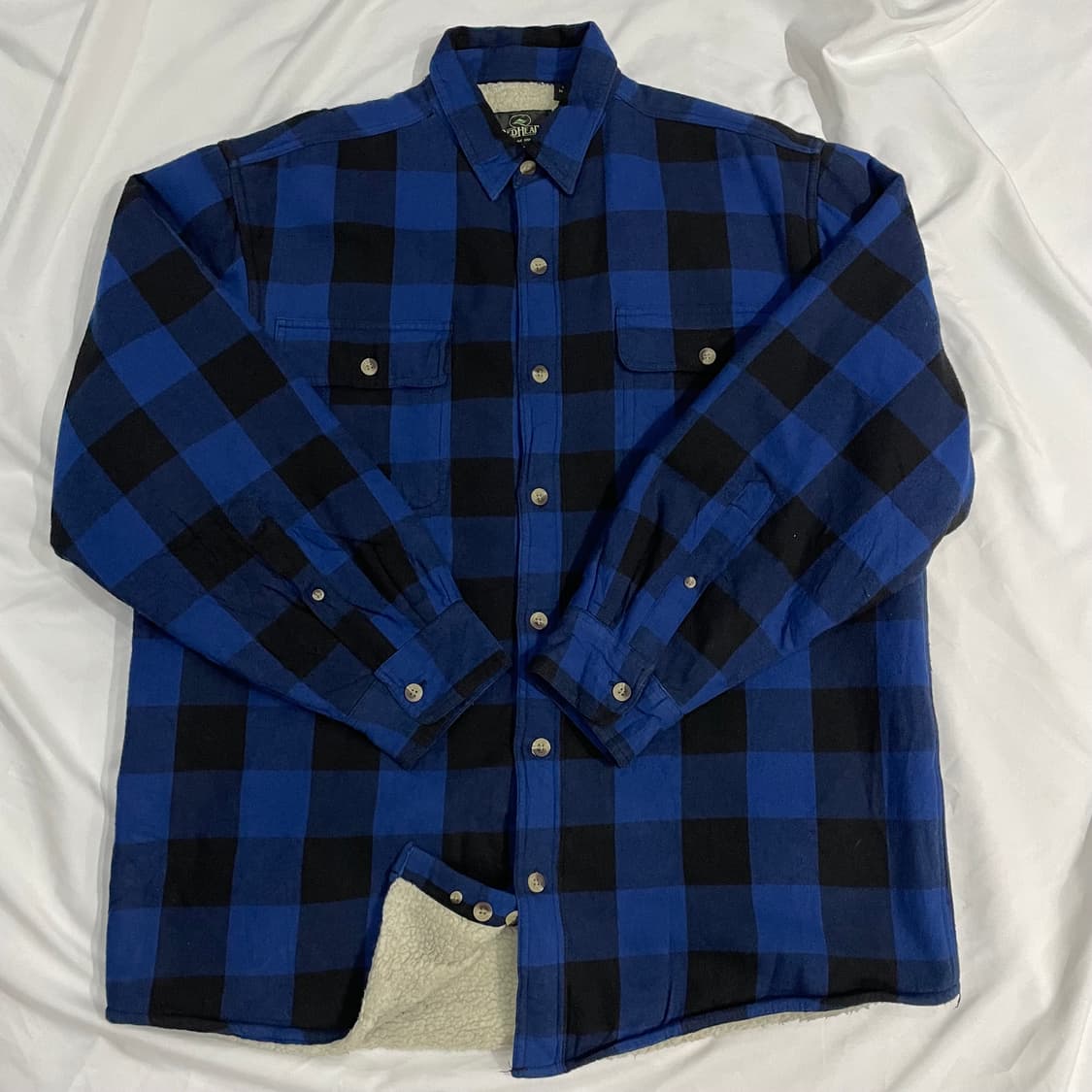 플란넬 양털 셔츠자켓 L 상품이미지1