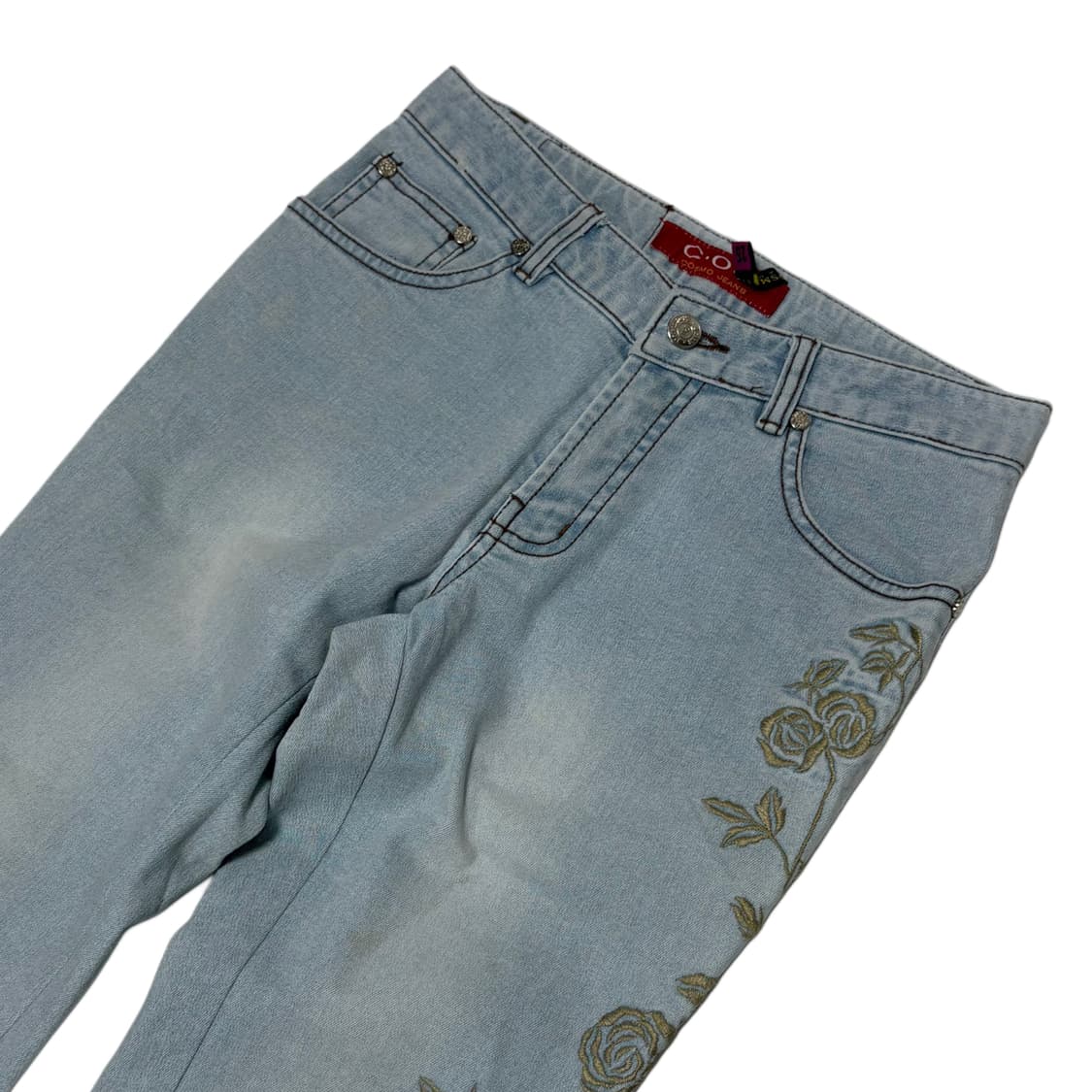 flower embroidery flared jeans 상품이미지3