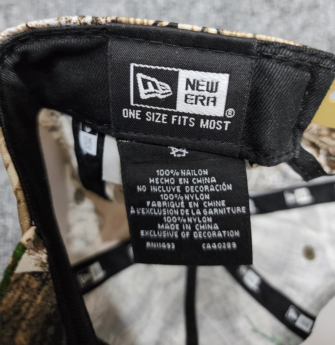 뉴에라 나일론 치노 스크립트 리얼트리 스냅백 모자 상품이미지8