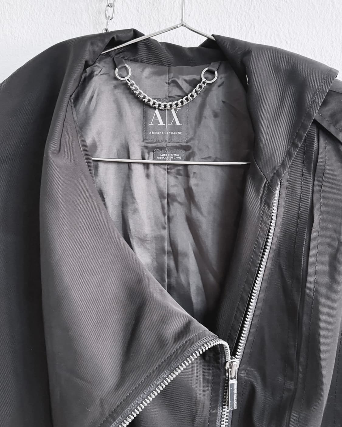 a/x 아르마니 사선지퍼 하이넥 코트 상품이미지8