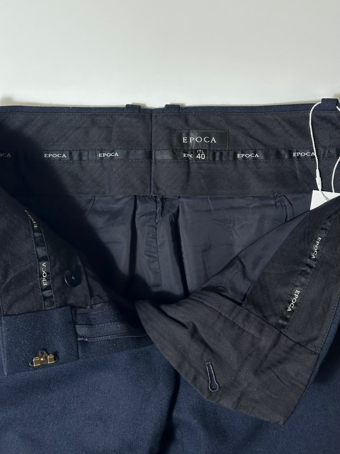 Epoca 로우라이즈 네이비 슬랙스 상품이미지6