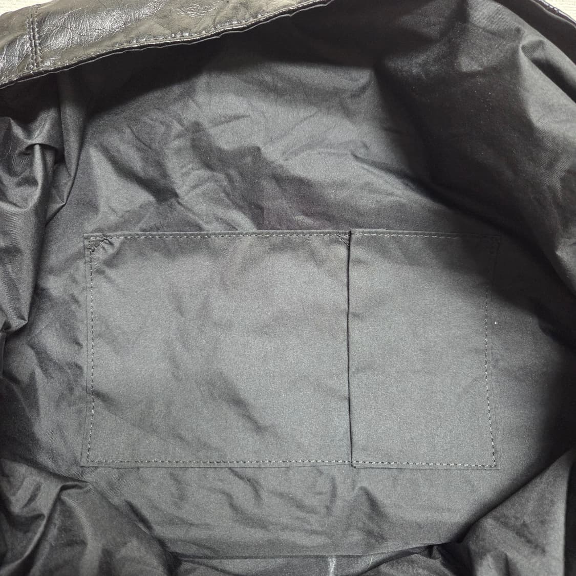 일본 빈티지 블랙 레더 호보백 상품이미지5