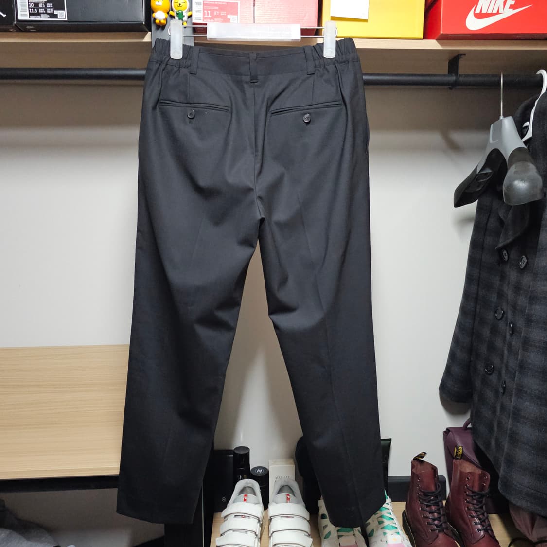 타임옴므 블랙 남성슬랙스 릴렉스 크롭팬츠 32 상품이미지2