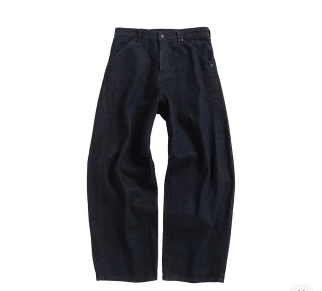 해칭룸 와이드 커브진 워시드 인디고 3사이즈 상품이미지1