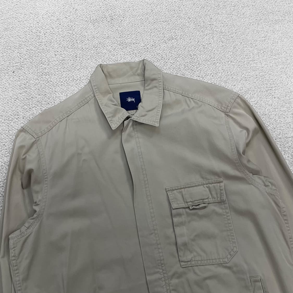 스투시 Stussy 00s 코튼 포켓 셔츠 자켓 베이지 상품이미지2