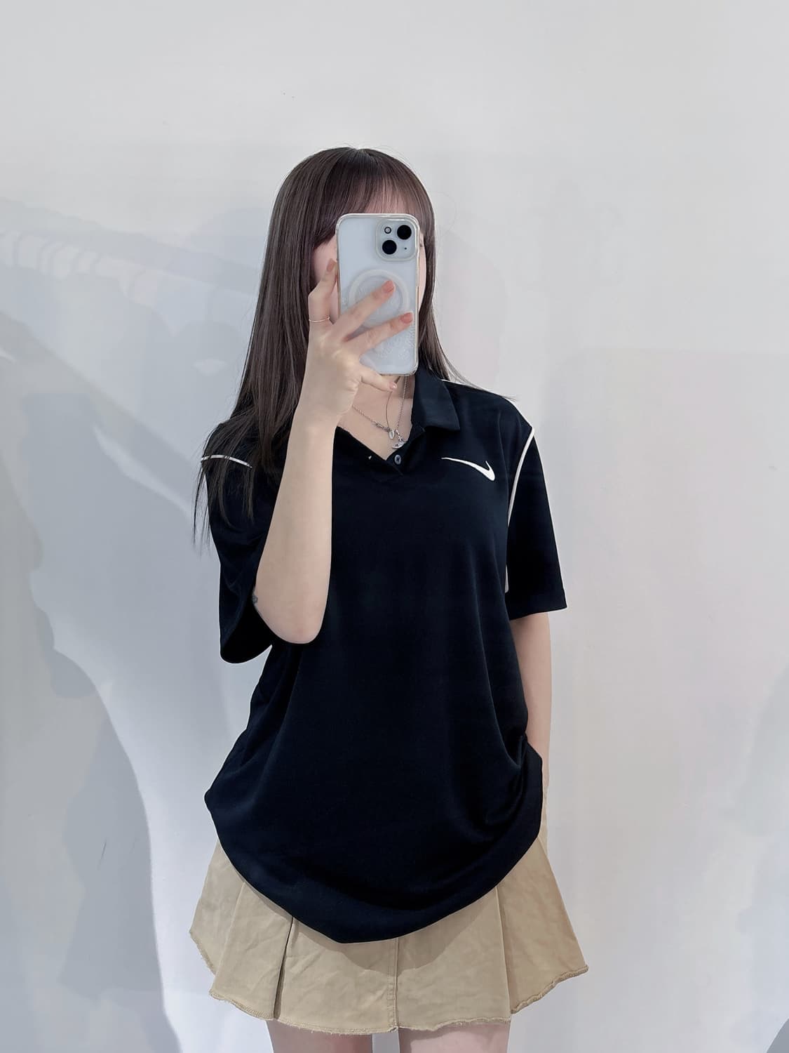 나이키 블랙 반팔 카라티 상품이미지2