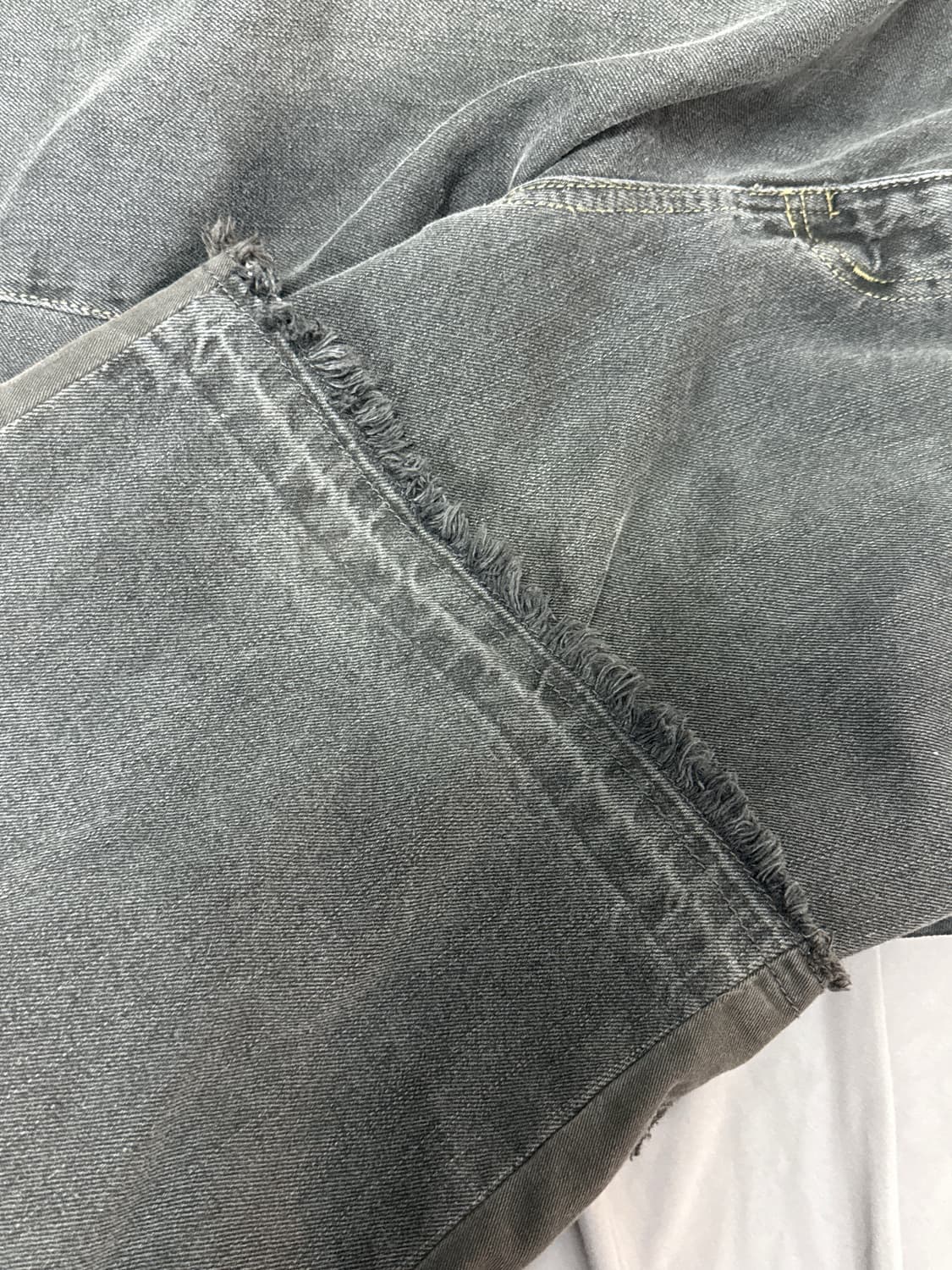 [2] 폴리테루 리빌드 고시마 데님 002 워시드블랙 상품이미지2