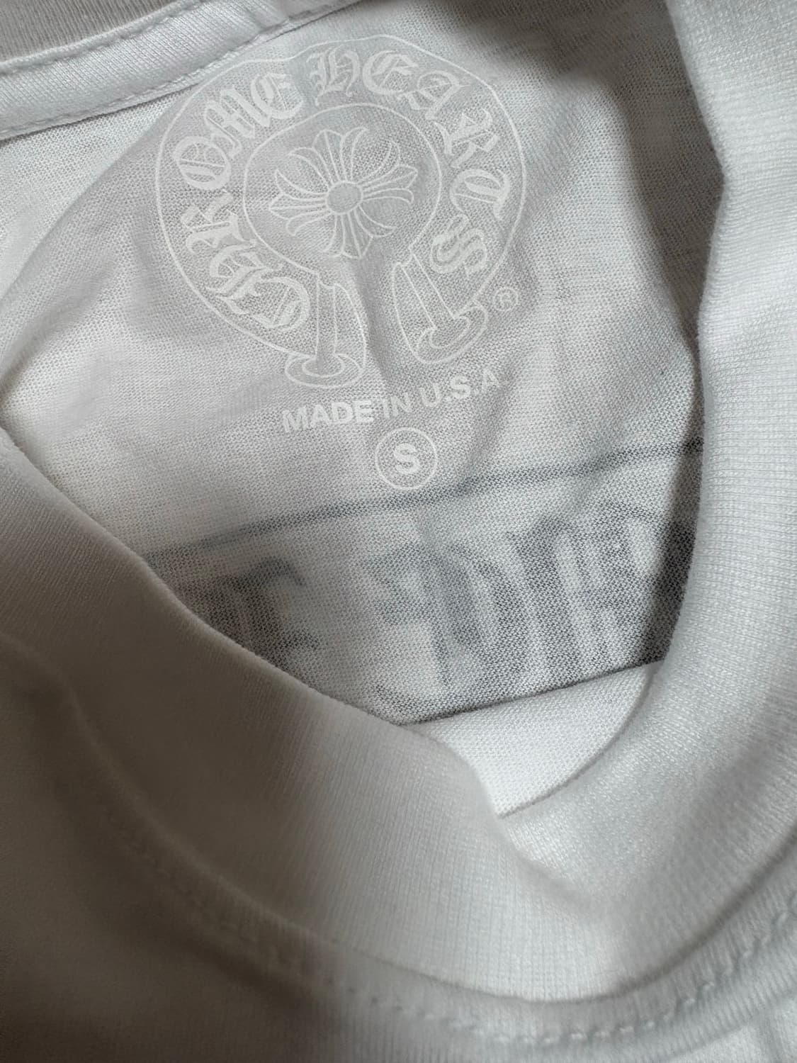 크롬하츠 스크롤 로고 티셔츠 화이트 s 새상품 상품이미지3