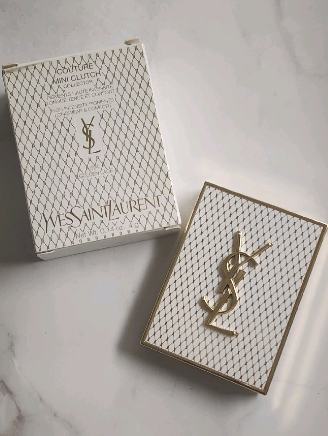 (홀리데이 한정판) 입생로랑 꾸뛰르 미니 클러치 024 골든 레이스 섀도 상품이미지6