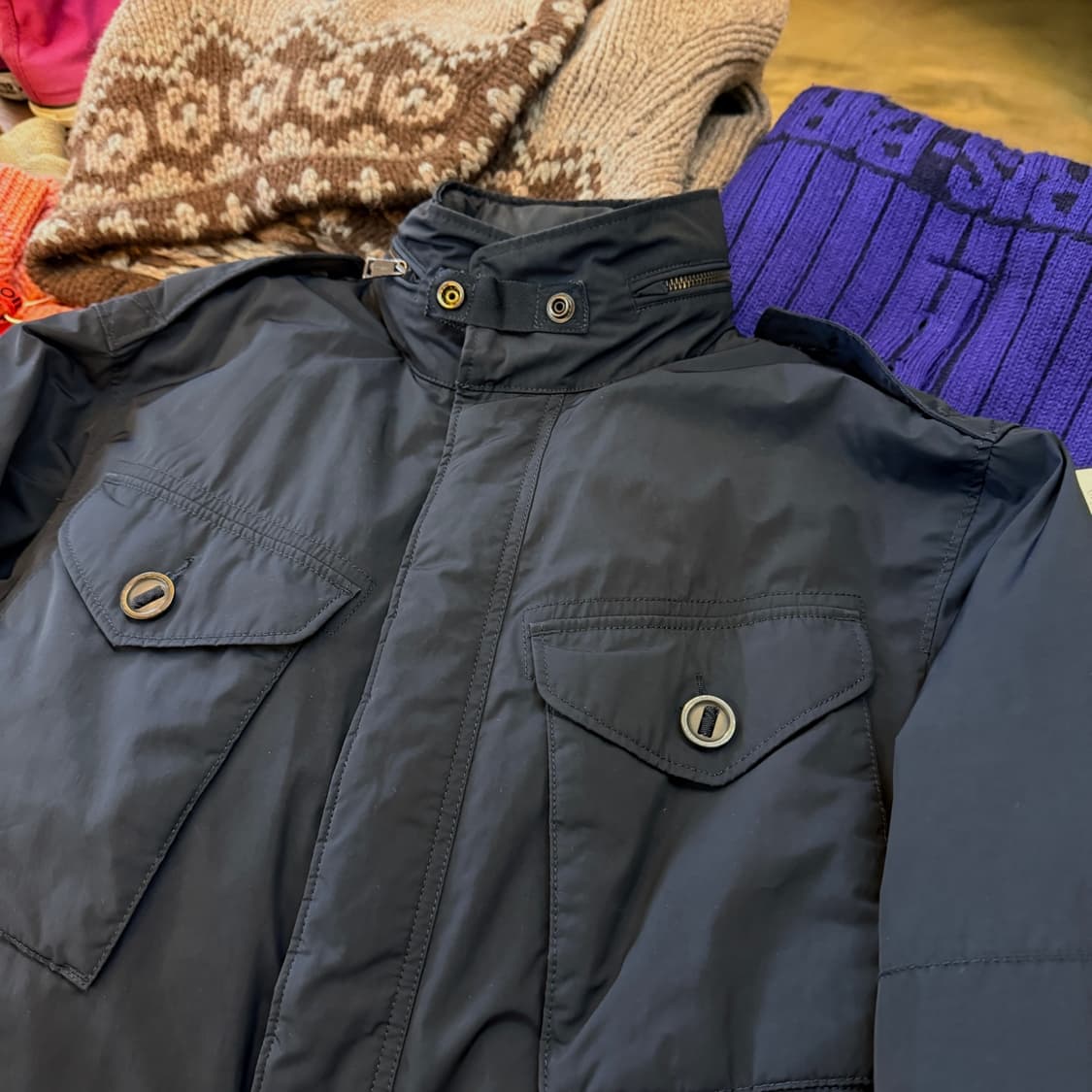 폴로 랄프로렌 M 65 필드 자켓 베이스 라이트 화이트 덕다운 충전재 상품이미지3