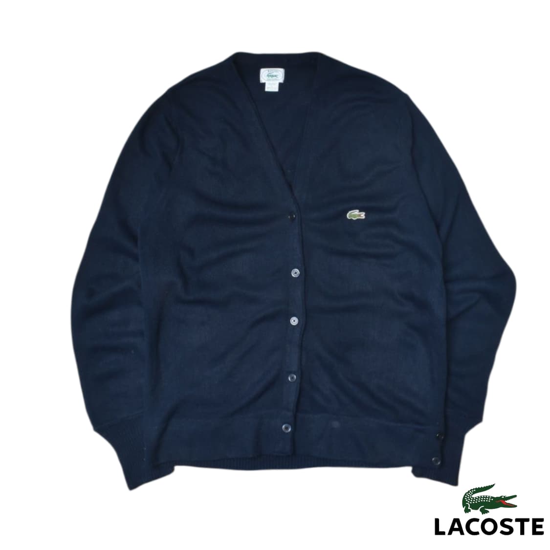 70S 라코스테 아이조드 니트 가디건 USA L N0831 상품이미지1