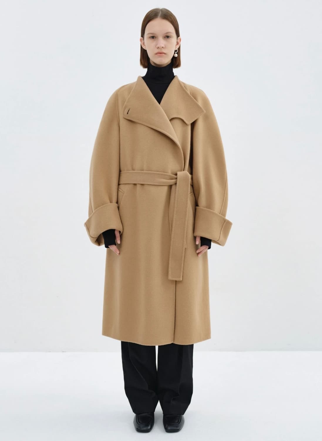 로우클래식 핸드메이드 코트 L 사이즈 HANDMADE WRAP COAT 상품이미지1