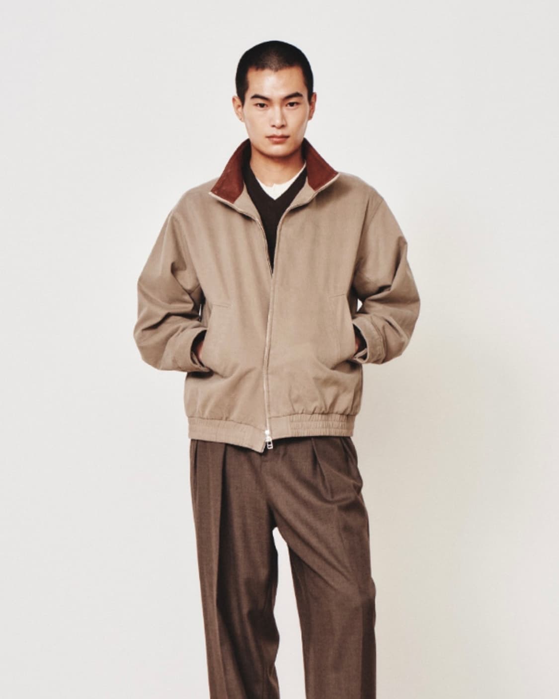 아트이프액츠 washed leather collar jk  beige 상품이미지1
