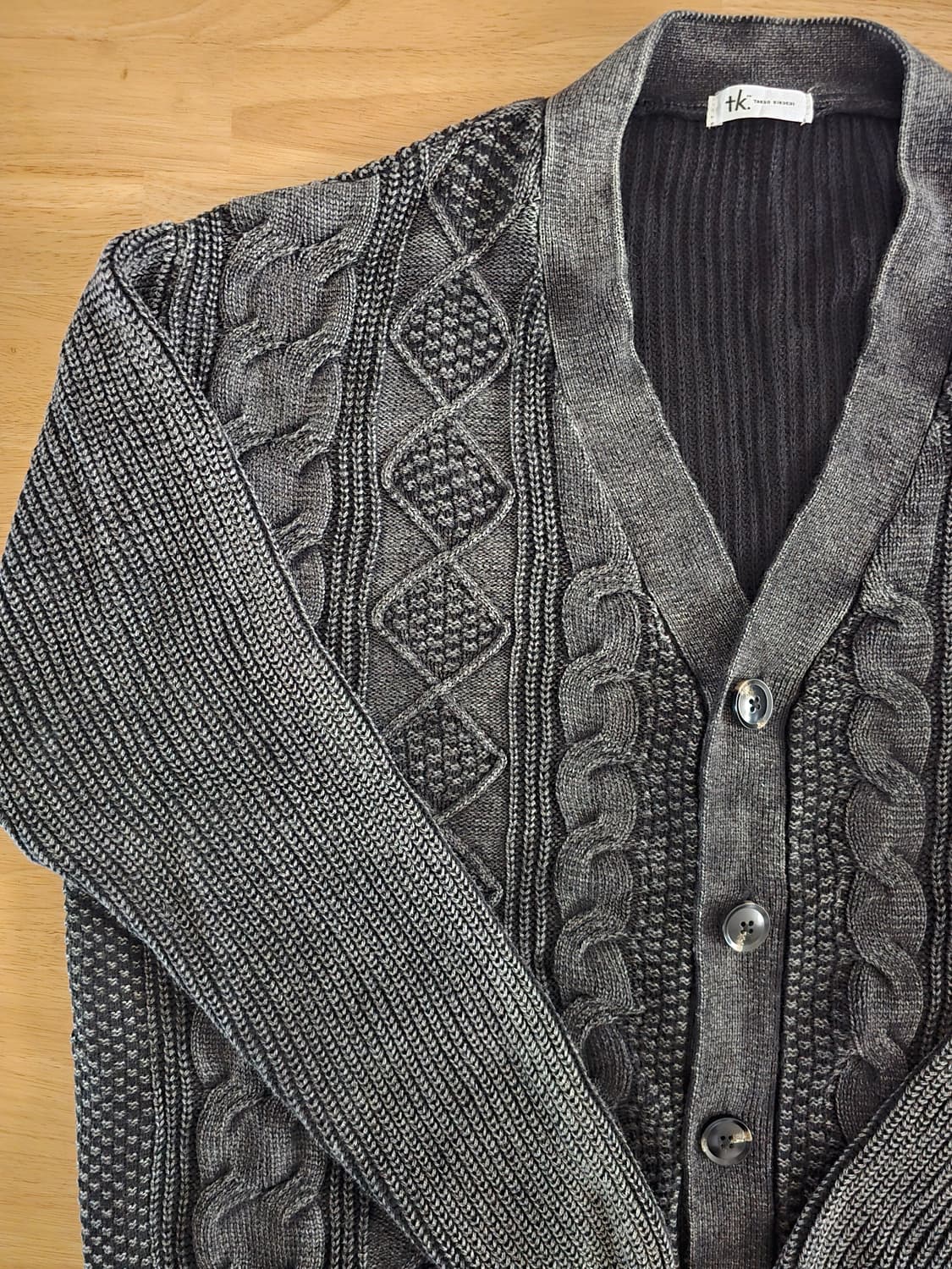 타케오 키쿠치 tk 빈티지 케이블 니트 가디건 상품이미지3