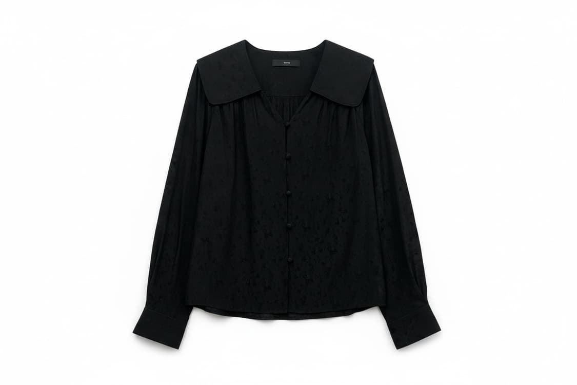 BEAKER 블랙 플라워 블라우스 상품이미지1