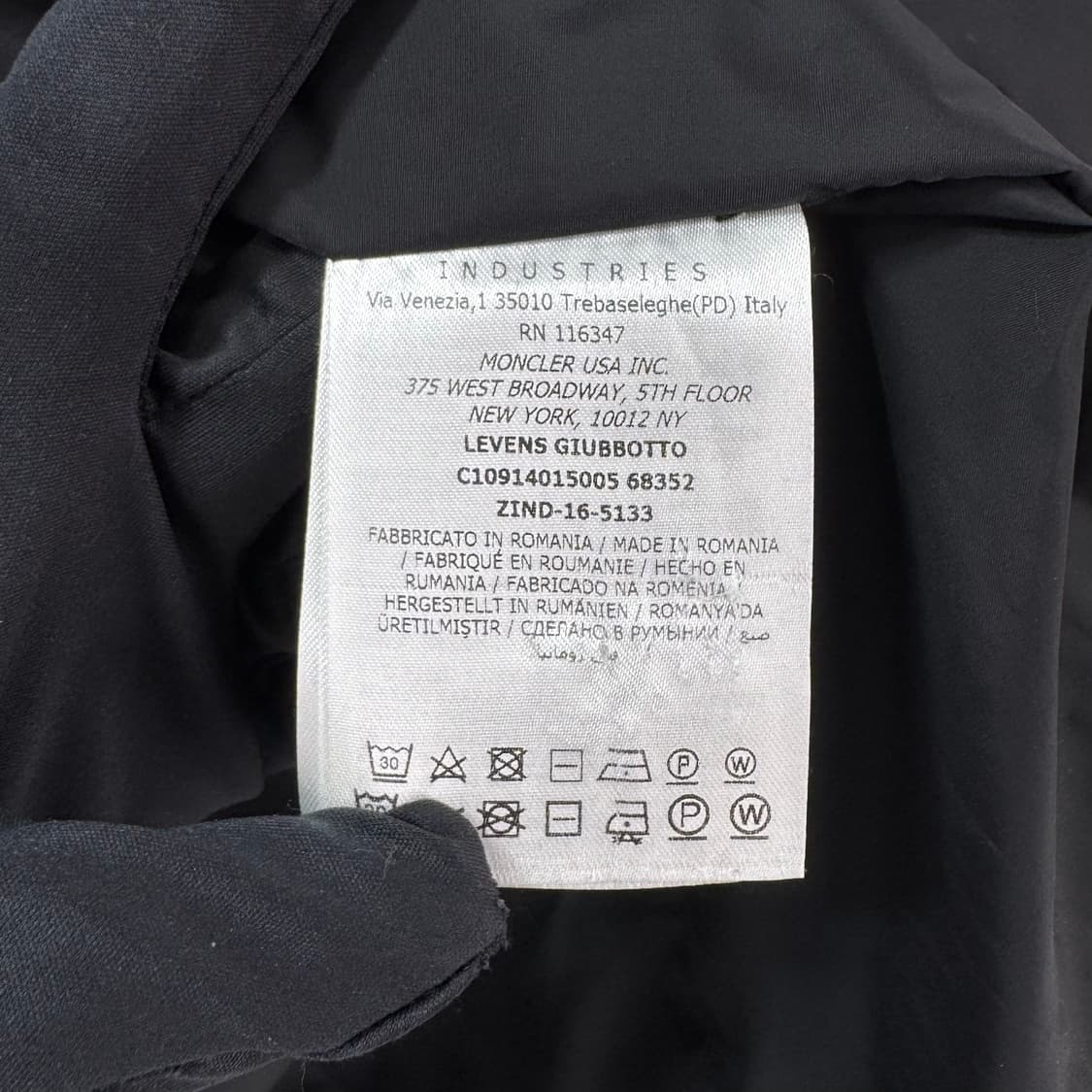 [5사이즈] 몽클레어 바람막이 집업 자켓 블랙 상품이미지8