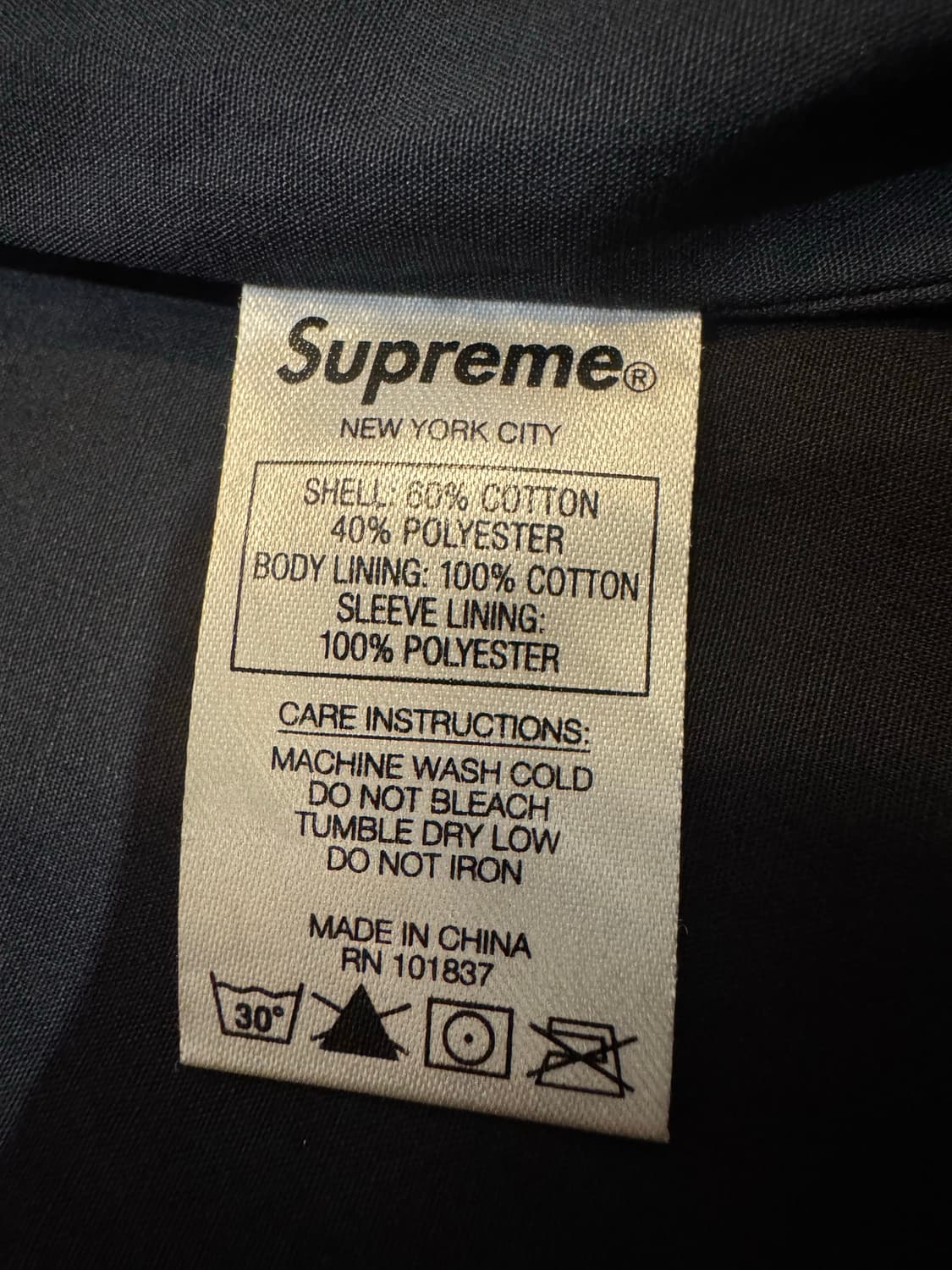 [L] 슈프림 x 다니엘 존스턴 워크자켓 블랙  상품이미지10