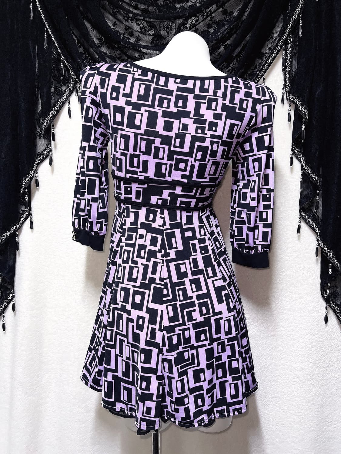 세실맥비 히메갸루 오네 아게하 큐빅 패턴 원피스 핀터 헤이세이 시부야 상품이미지6