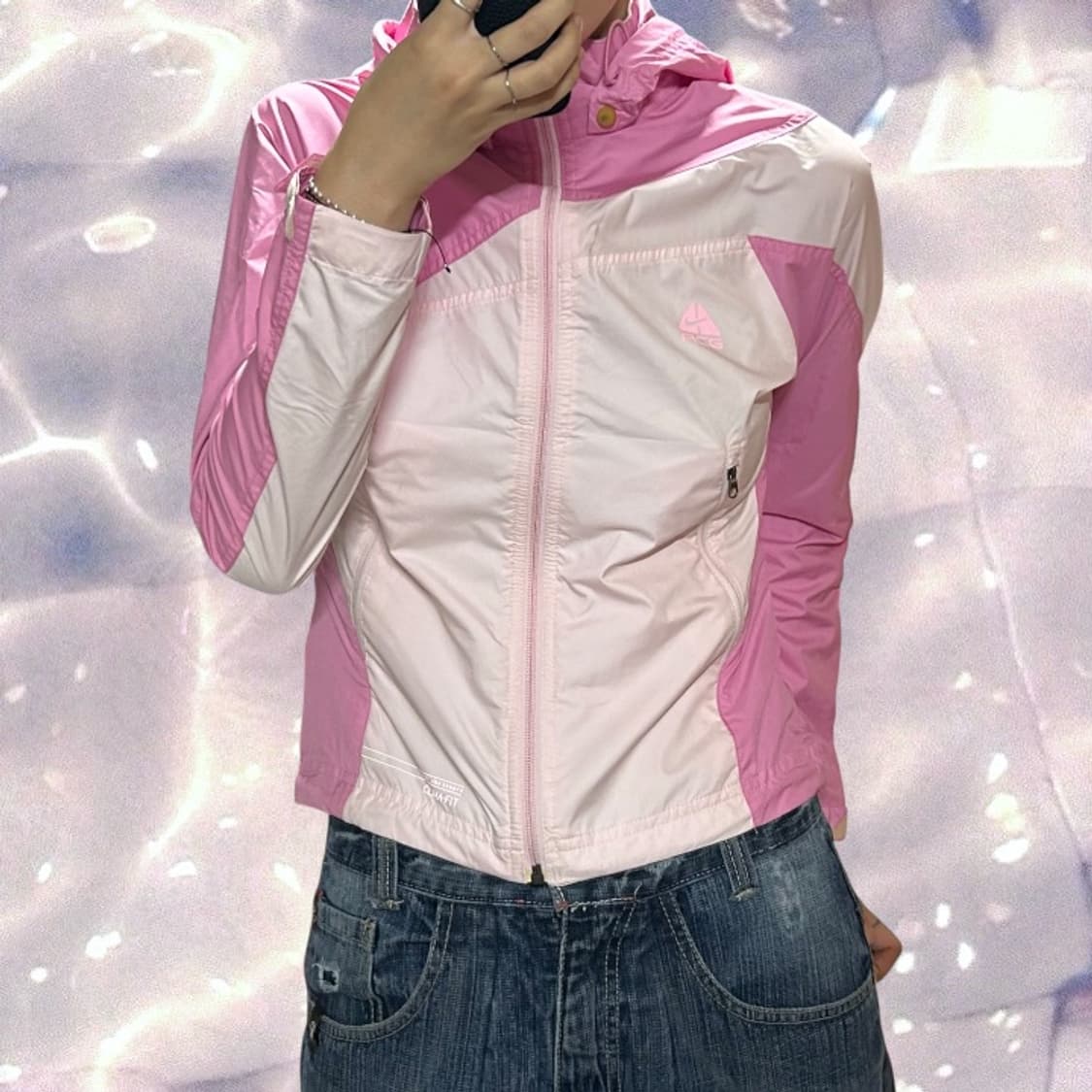 00s 나이키 ACG 후드 바람막이 자켓 윈드브레이커  핑크 M 상품이미지1