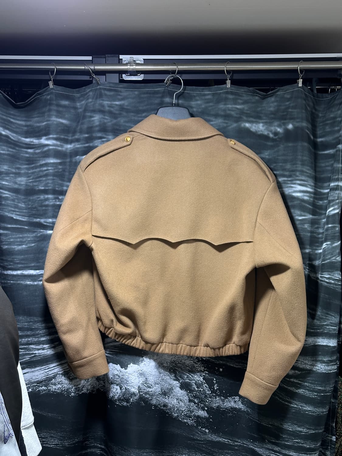 타일레 에폴렛 울렌 오피서 블루종 자켓 카멜 1사이즈 상품이미지3