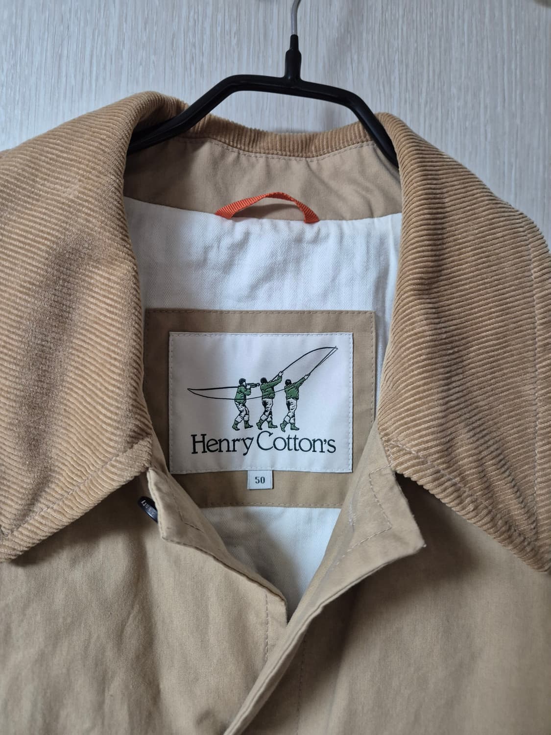 (23년) 헨리코튼 클래식 베이지 코트 남성 50 싱글코트 상품이미지5