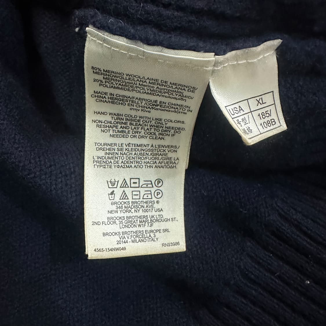 브룩스브라더스 메리노울 니트 집업 상품이미지5