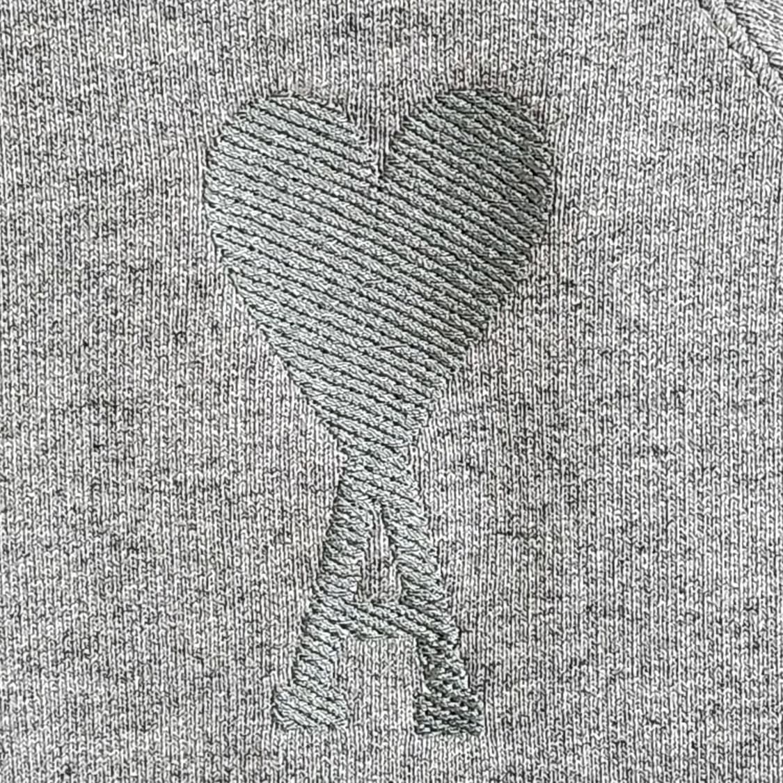 [S] 아미 그레이 빅하트 자수 맨투맨 USW002 상품이미지3