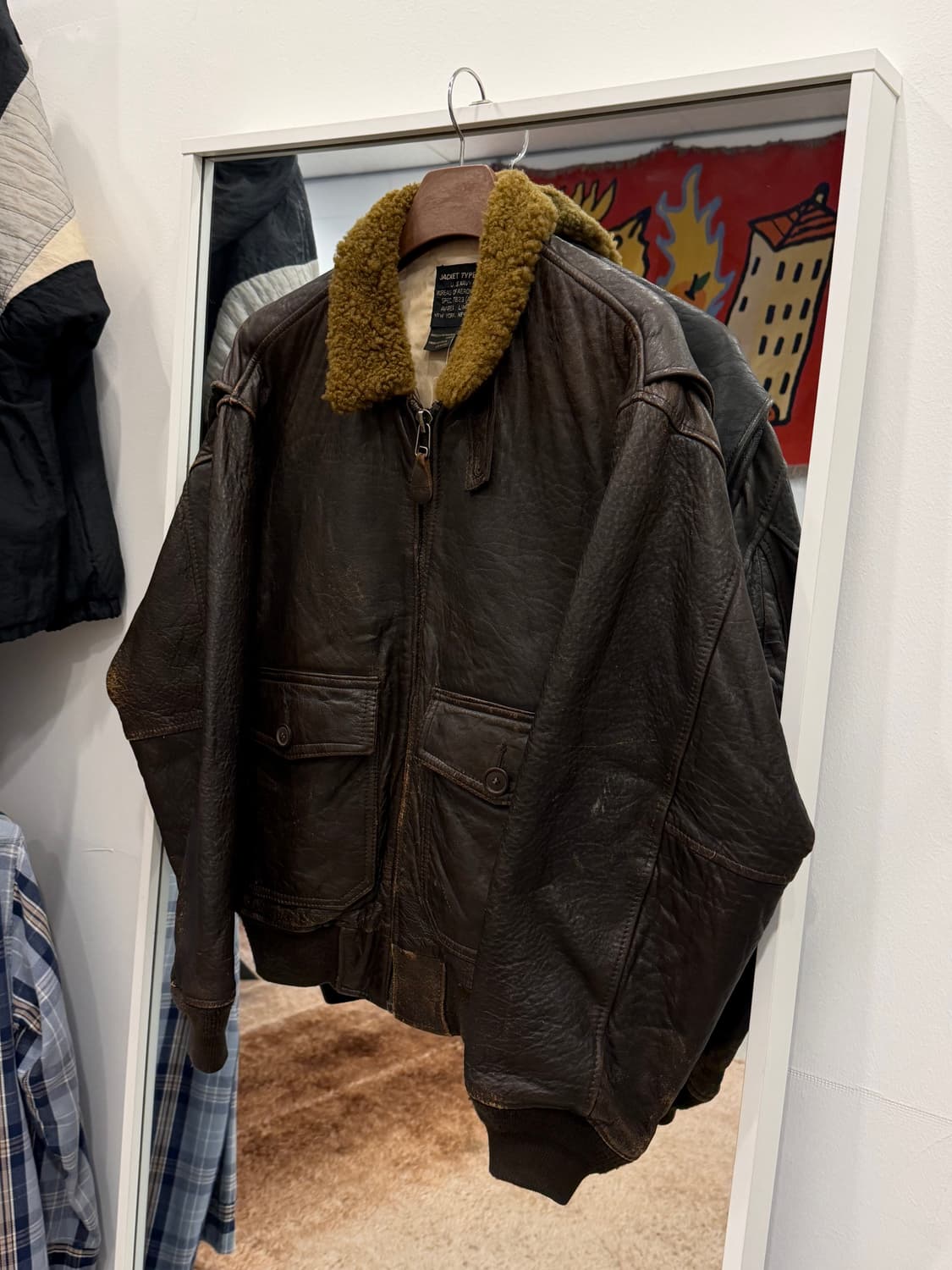 Avirex 아비렉스 미해군 G-1 레더 자켓 상품이미지1