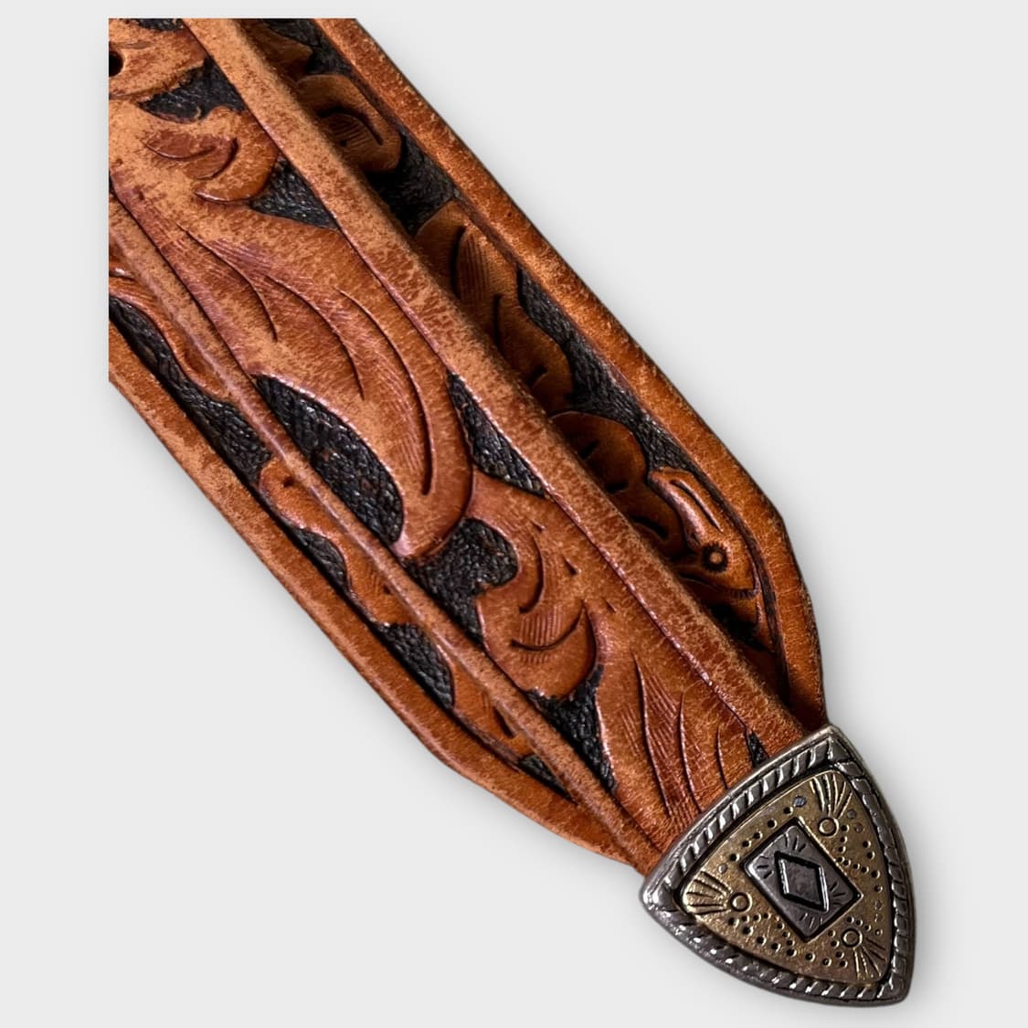 Japanese Vintage . 핸드메이드 레더 웨스턴 벨트 상품이미지4