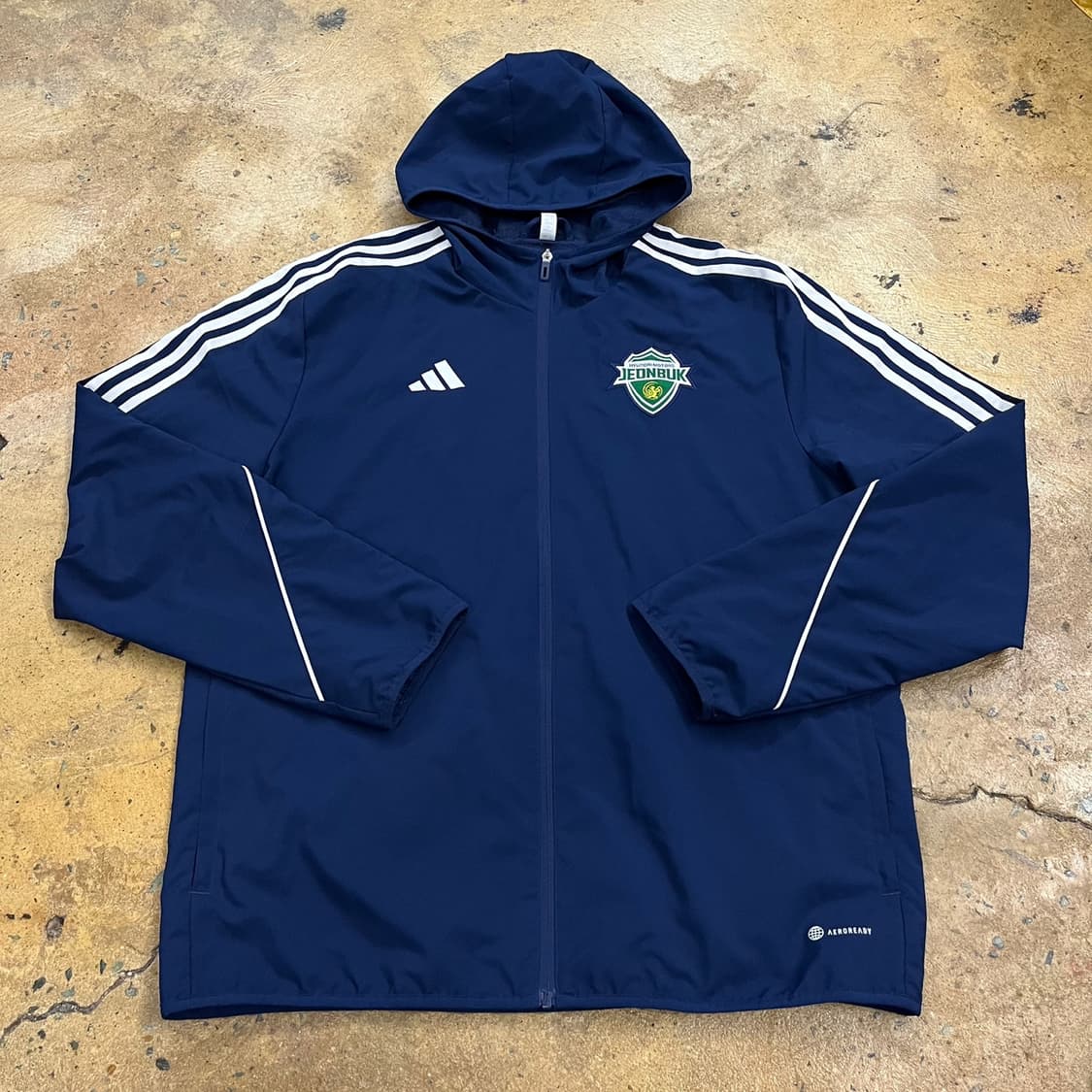 [정품/2XL] 아디다스 전북 현대 후드 집업 자켓 네이비 b17 상품이미지2