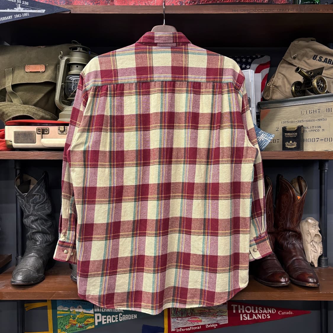 90s 게인스보로우 컨트리 플란넬 워크 체크셔츠 N190 상품이미지2