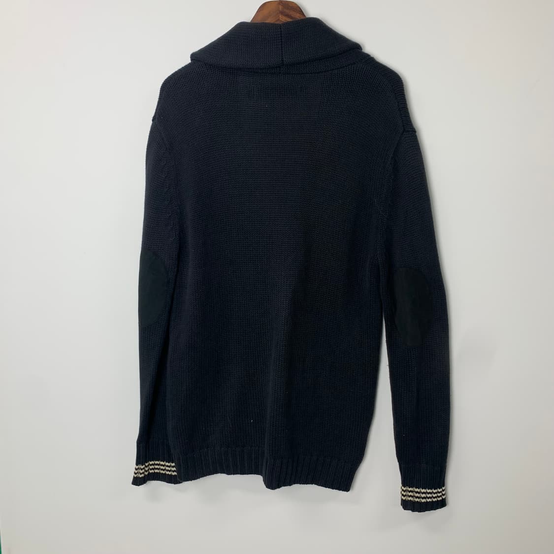 아디다스 3로고 블랙 숄카라 니트 가디건 상품이미지3