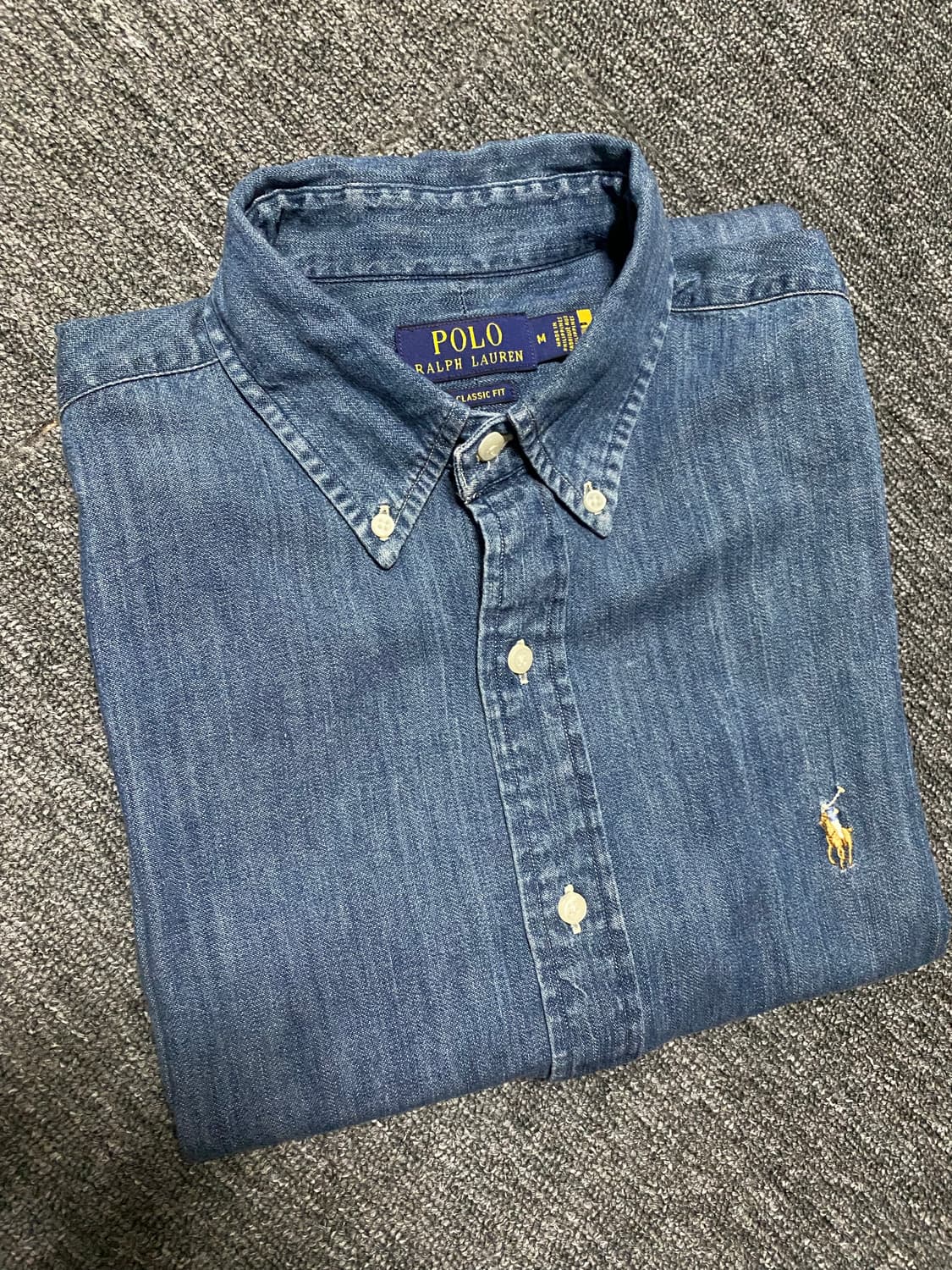 [반깂이하정리] 최신형 QR택 폴로 데님셔츠 청남방 정리 상품이미지2