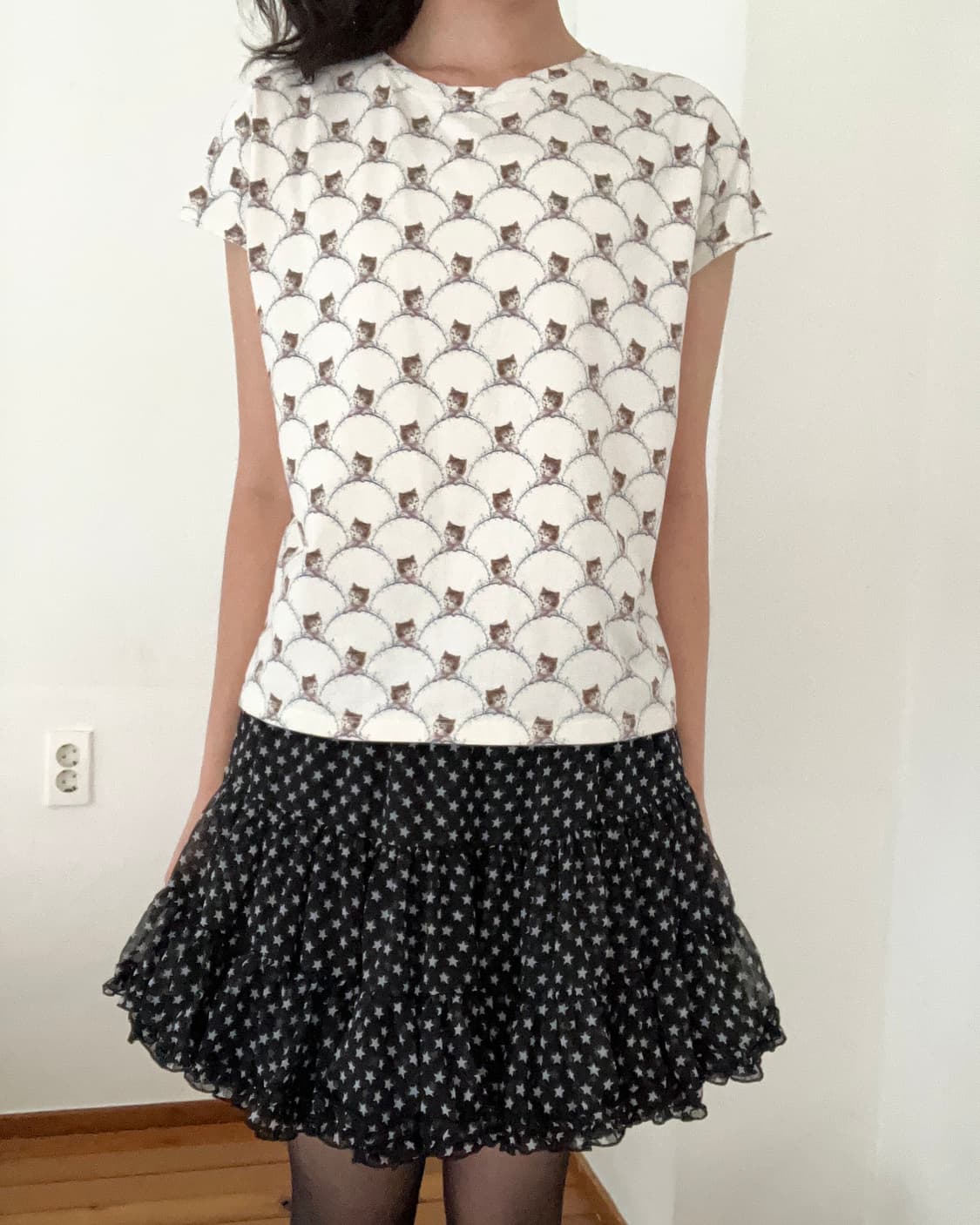 별 로고 미니 스커트 상품이미지5