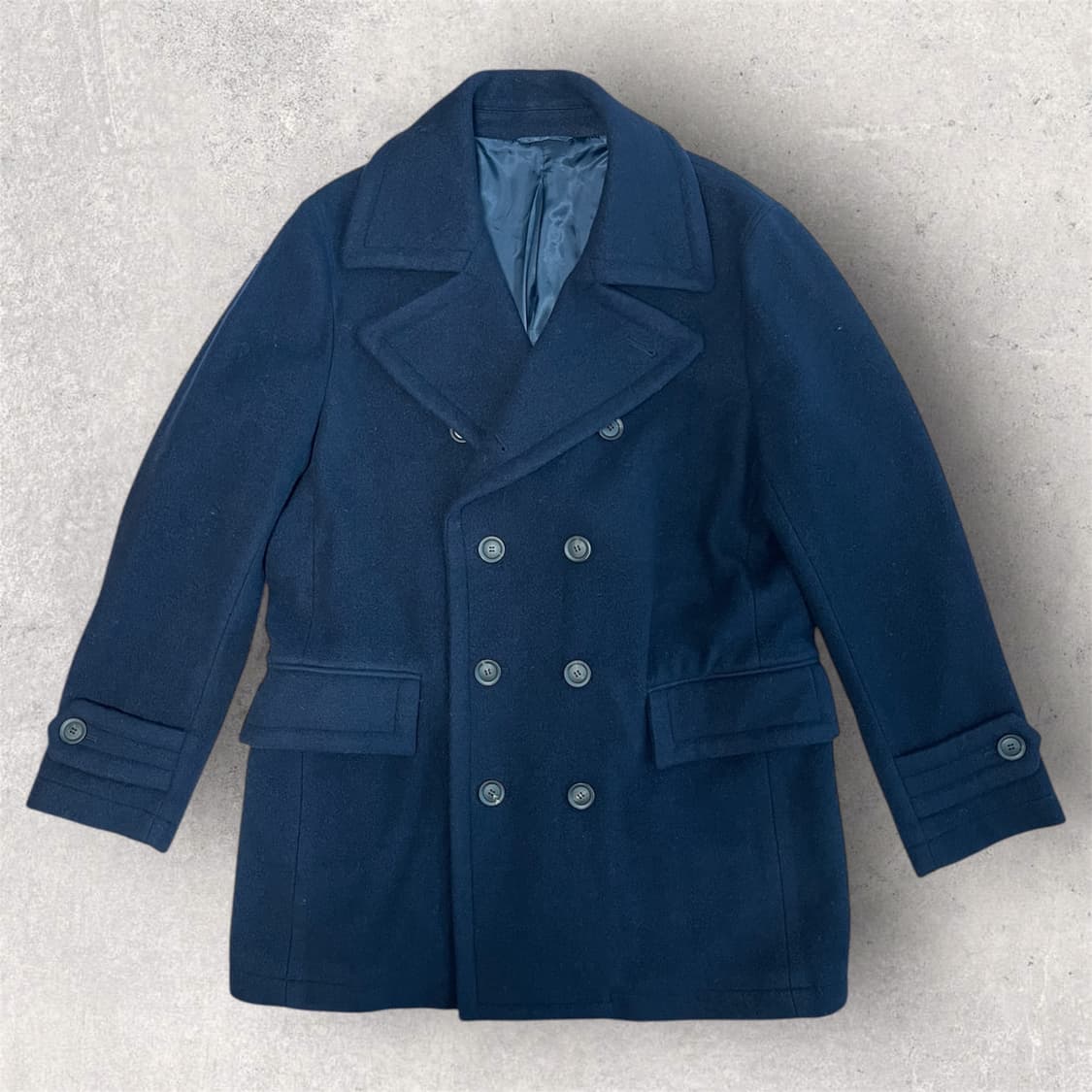 쇼앤텔 Show & Tell 남성 더블 울 코트 네이비 피코트 상품이미지2