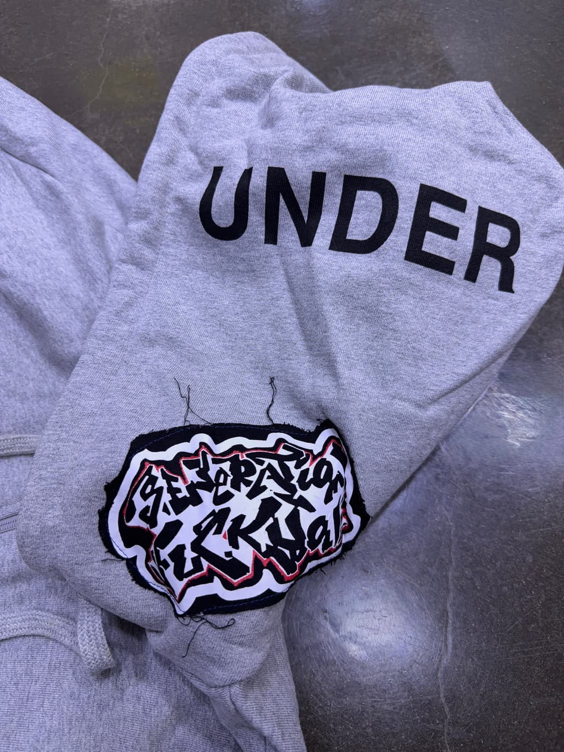 커버 피스빌더 패치 디자인 후드집업 그레이 M 상품이미지7