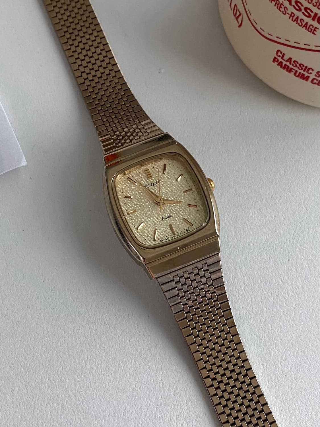 Seiko 세이코 알바 AlBA ESTATE 샴페인 골드 스퀘어 쿼츠 상품이미지2