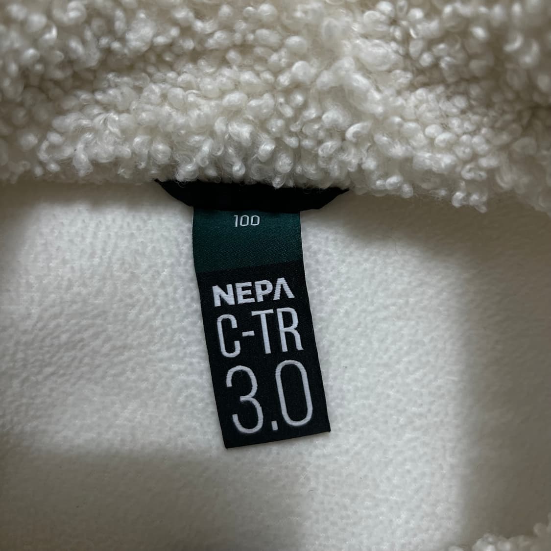 네파 배색 뽀글이 플리스 후리스 자켓 [크림] L/100 상품이미지5