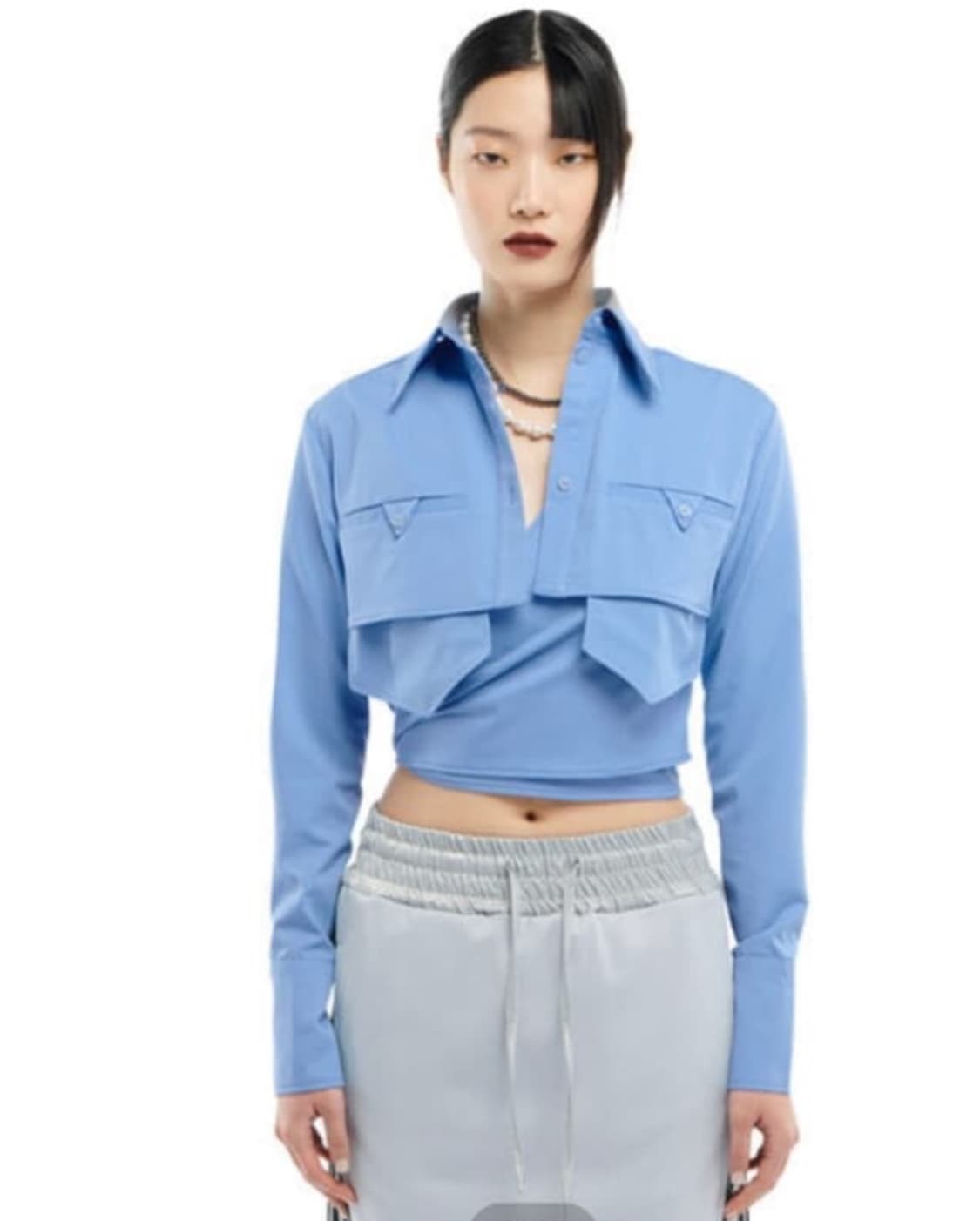 새상품 KYO 쿄 크롭셔츠  상품이미지1
