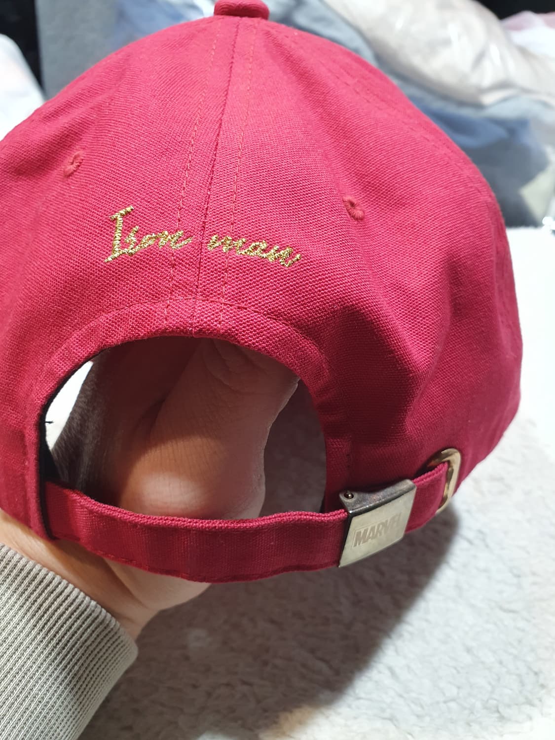 마블 어벤져스 빨간색 볼캡 모자 상품이미지3